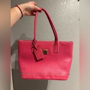 Pink Dooney Bourke Purse Grafica Embossed Leather Retro Russell Shopper Handbag